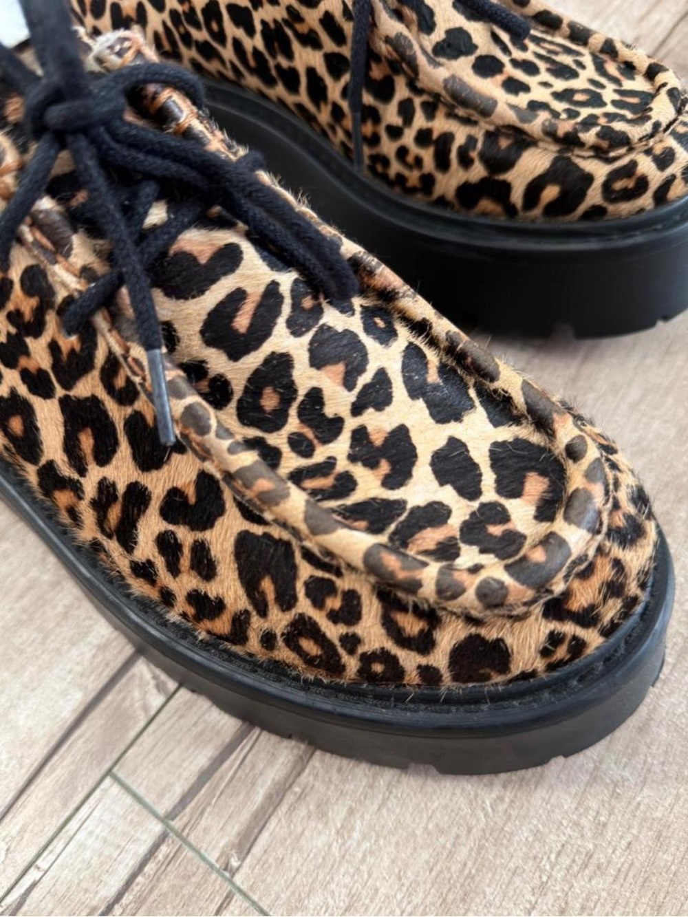 Steve Madden leopard-print platform oxfords size 8.5 - Picture 3 of 7